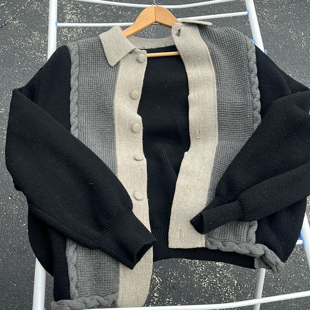 Vintage 1960s Custom Italian Wool Knit Cardigan